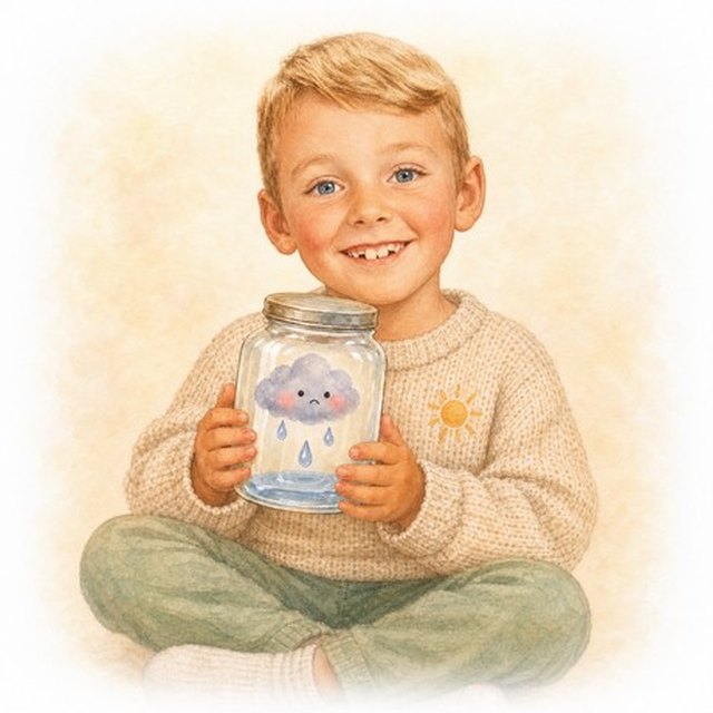 The founder as a child, painted by Puff
